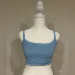 Altar’d State AS Revival NWOT Blue Quilted Crop Top